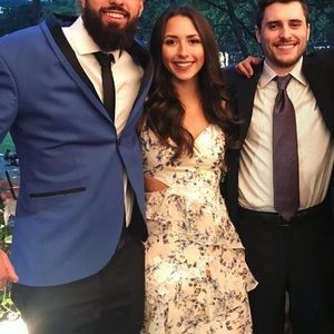 Cream Floral Gown by BCBG Max Azria | size 4